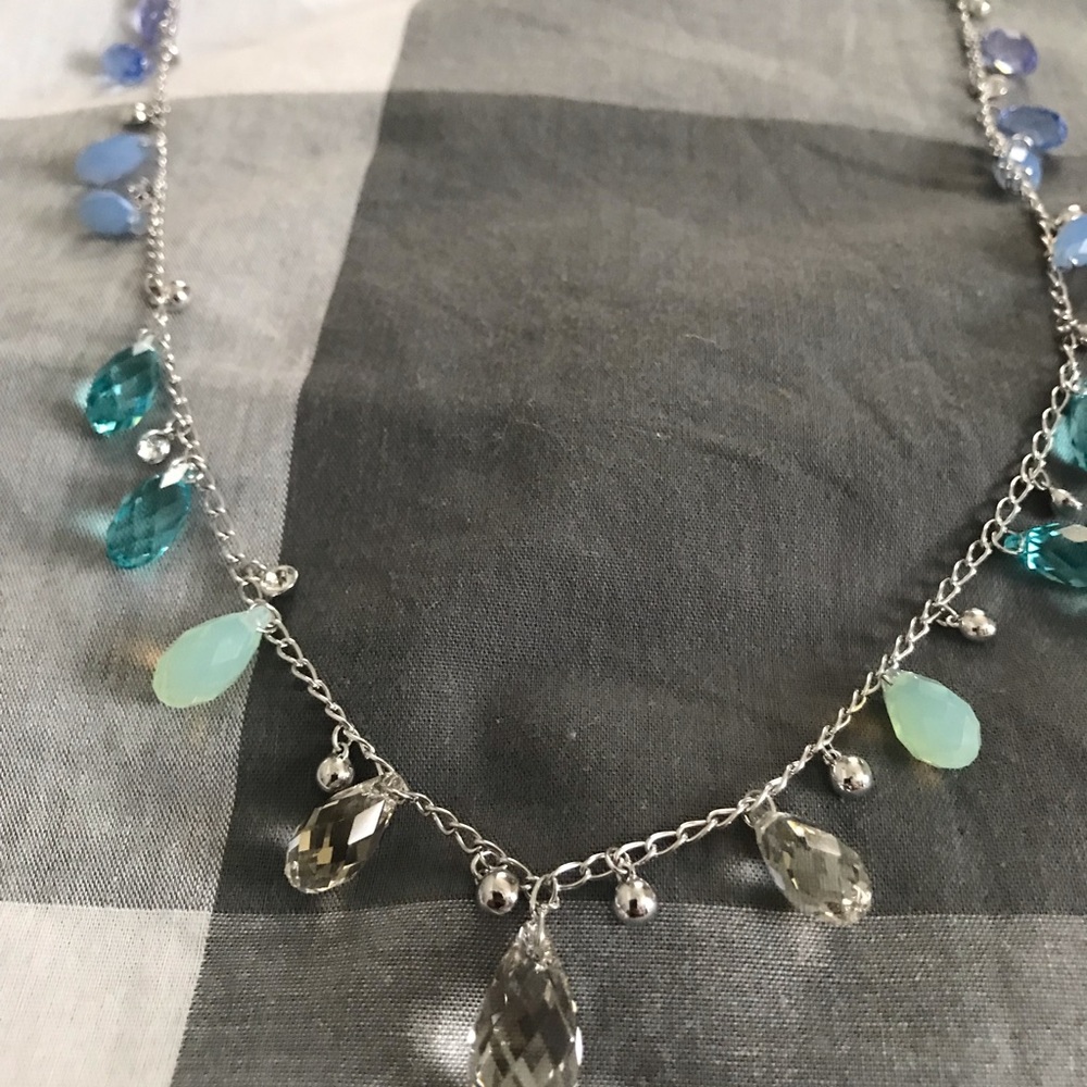 Crystal long necklace
